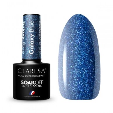CLARESA ilgalaikis hibridinis nagų lakas Galaxy Blue, 5g.