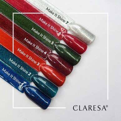 CLARESA ilgalaikis hibridinis nagų lakas Make It Shine! 2, 5g. 2