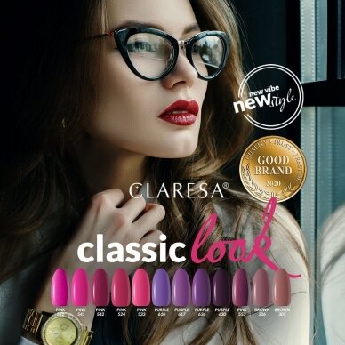 CLARESA ilgalaikis hibridinis nagų lakas PINK 542, 5g. 2