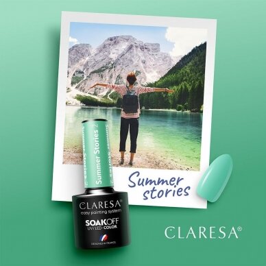 CLARESA ilgalaikis hibridinis nagų lakas SUMMER STORIES 2, 5g. 1 CLARESA ilgalaikis hibridinis nagų lakas SUMMER STORIES 2, 5g. 1