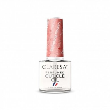 CLARESA PERFUMED CUTICLE OIL TEMPTING FLOWER parfumuotas odelių aliejukas, 5 ml CLARESA PERFUMED CUTICLE OIL TEMPTING FLOWER parfumuotas odelių aliejukas, 5 ml