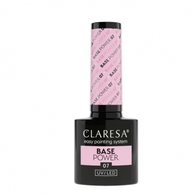 CLARESA nerūgštinė hibridinė gelinio lakavimo bazė POWER 07, 5g CLARESA nerūgštinė hibridinė gelinio lakavimo bazė POWER 07, 5g