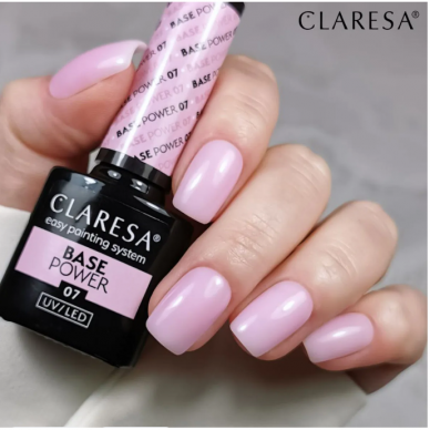 CLARESA nerūgštinė hibridinė gelinio lakavimo bazė POWER 07, 5g 3 CLARESA nerūgštinė hibridinė gelinio lakavimo bazė POWER 07, 5g 3