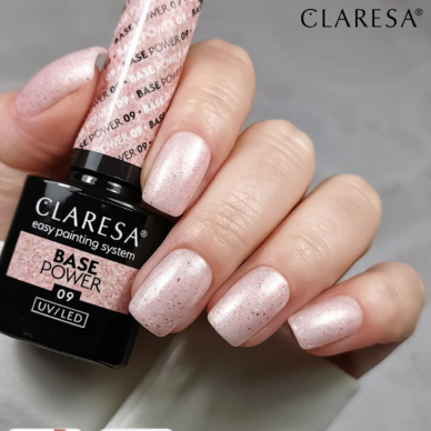 CLARESA nerūgštinė hibridinė gelinio lakavimo bazė POWER 09, 5g 3 CLARESA nerūgštinė hibridinė gelinio lakavimo bazė POWER 09, 5g 3