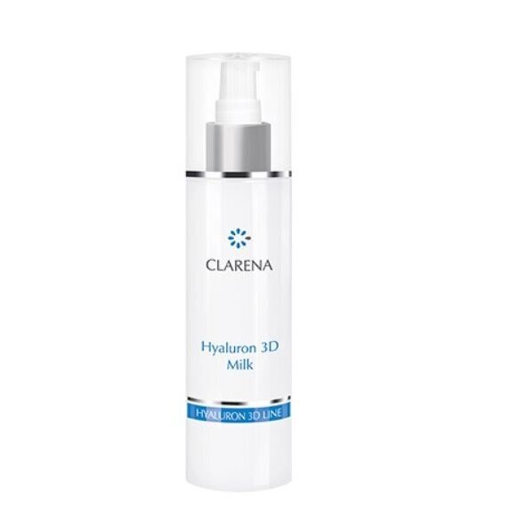 CLARENA HYALURON 3D MILK intensyviai drėkinantis makiažo šalinimo pienelis, 200 ml