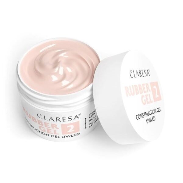 CLARESA gelinio lakavimo bazė RUBBER GEL 2, 12 g CLARESA gelinio lakavimo bazė RUBBER GEL 2, 12 g