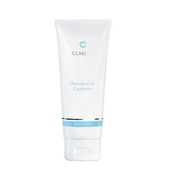 CLARENA THERMO GEL CAYENNE stipriai šildantis gelis kūno priežiūrai, 200 ml CLARENA THERMO GEL CAYENNE stipriai šildantis gelis kūno priežiūrai, 200 ml