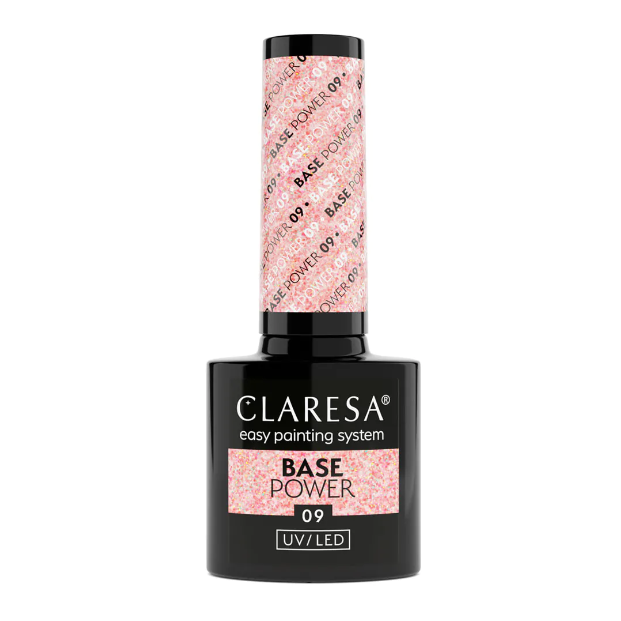 CLARESA nerūgštinė hibridinė gelinio lakavimo bazė POWER 09, 5g CLARESA nerūgštinė hibridinė gelinio lakavimo bazė POWER 09, 5g
