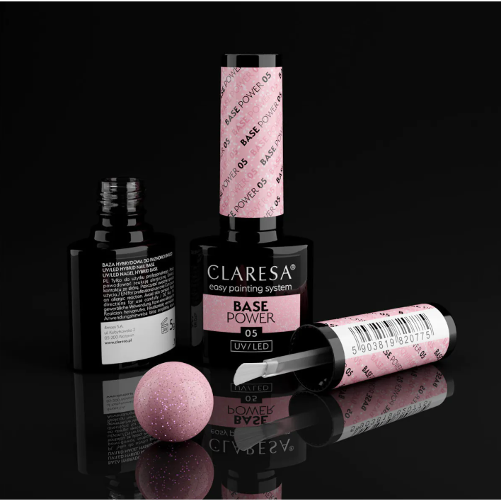 CLARESA hibridinė gelinio lakavimo bazė POWER BASE 05, 5g 1