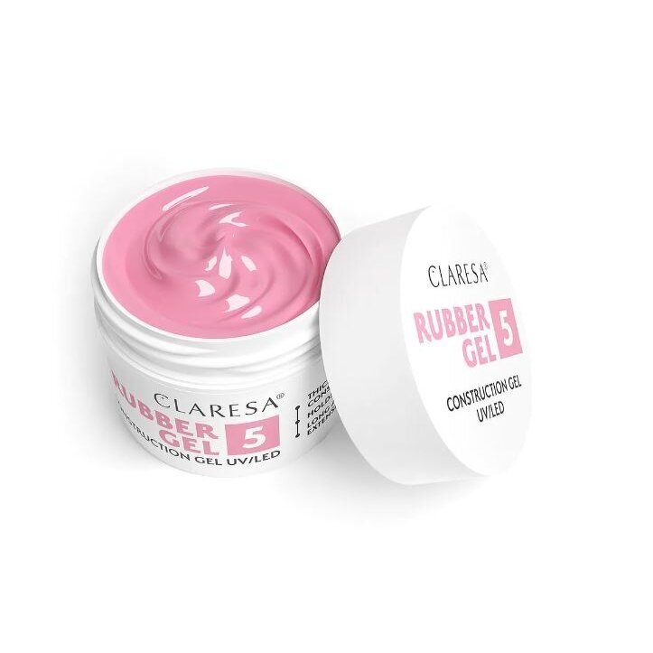 CLARESA gelinio lakavimo bazė RUBBER GEL 5, 12 g CLARESA gelinio lakavimo bazė RUBBER GEL 5, 12 g