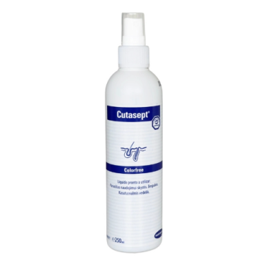 CUTASEPT®COLORFREE odos dezinfekcijos priemonė, 250 ml CUTASEPT®COLORFREE odos dezinfekcijos priemonė, 250 ml