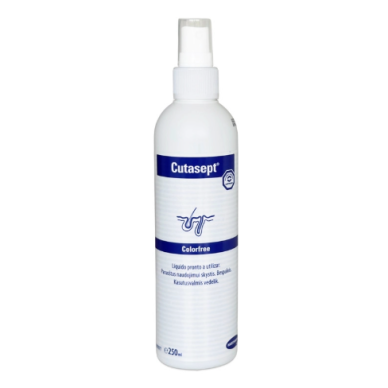 CUTASEPT®COLORFREE odos dezinfekcijos priemonė, 250 ml CUTASEPT®COLORFREE odos dezinfekcijos priemonė, 250 ml