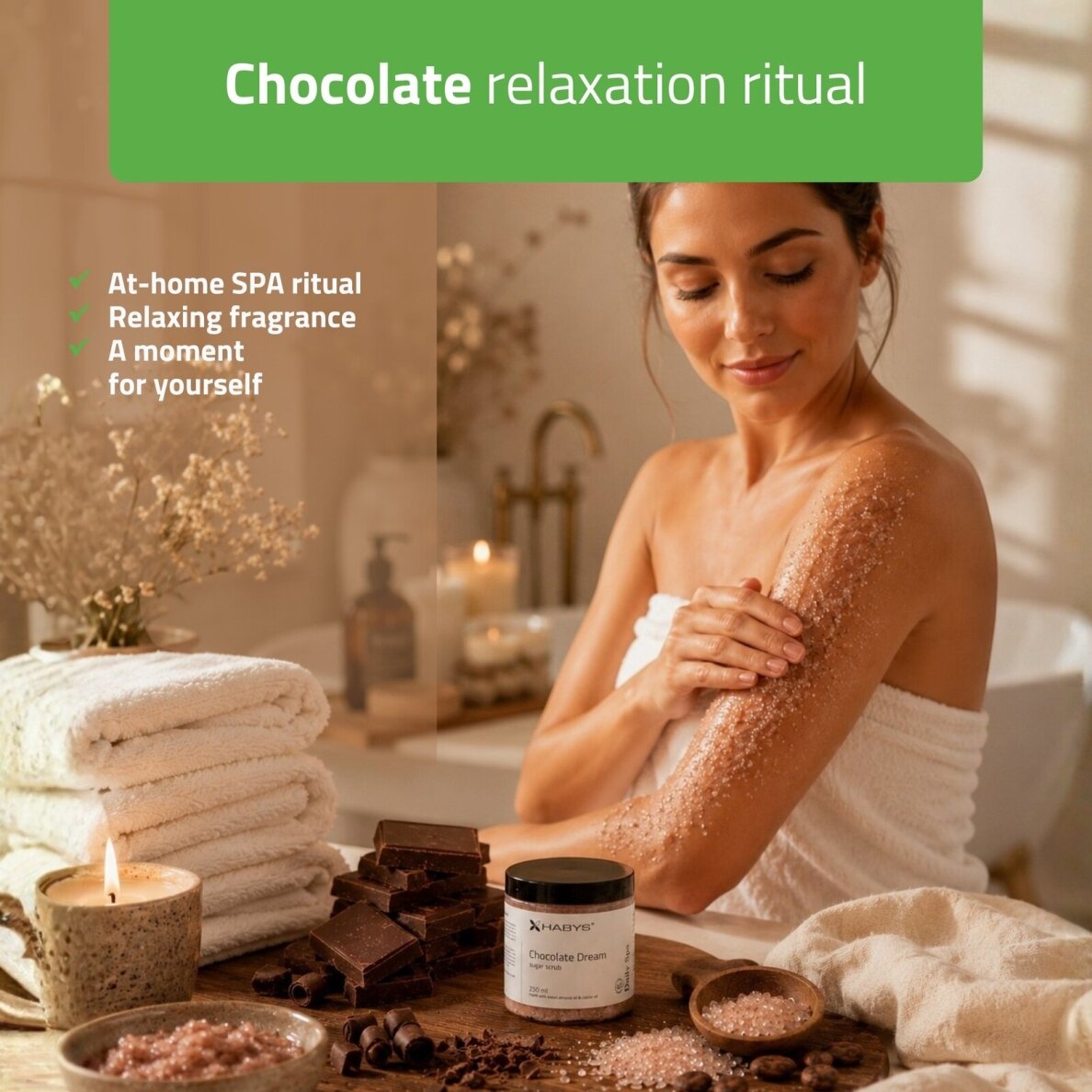DAILY SPA cukrinis kūno šveitiklis CHOCOLATE DREAM, 250 ml 1 DAILY SPA cukrinis kūno šveitiklis CHOCOLATE DREAM, 250 ml 1