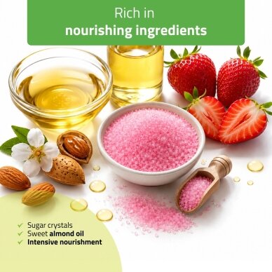 DAILY SPA cukrinis kūno šveitiklis STRAWBERRY CANDY, 250 ml 3
