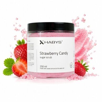 DAILY SPA cukrinis kūno šveitiklis STRAWBERRY CANDY, 250 ml