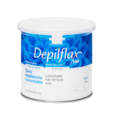 DEPILFLAX natūralus azuleno vaškas depiliacijai skardinėje, 500 ml DEPILFLAX natūralus azuleno vaškas depiliacijai skardinėje, 500 ml