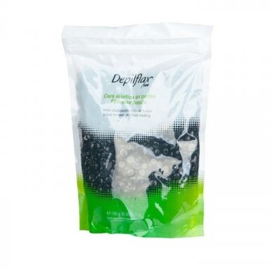 DEPILFLAX žemos lydymosi temperatūros elastinis vaškas profesionalioms depiliacijos procedūroms BLACK, 1 kg. DEPILFLAX žemos lydymosi temperatūros elastinis vaškas profesionalioms depiliacijos procedūroms BLACK, 1 kg.