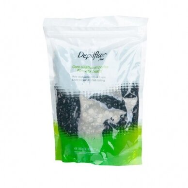 DEPILFLAX žemos lydymosi temperatūros elastinis vaškas profesionalioms depiliacijos procedūroms BLACK, 1 kg. DEPILFLAX žemos lydymosi temperatūros elastinis vaškas profesionalioms depiliacijos procedūroms BLACK, 1 kg.