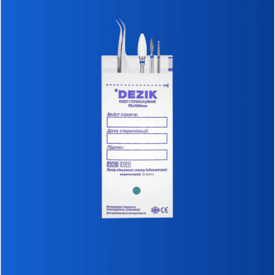 DEZIK sterilizavimo vokai-maišeliai su išoriniais indikatoriais, 75*150 (balti) mm., 100 vnt. (MADE IN UKRAINE) 1 DEZIK sterilizavimo vokai-maišeliai su išoriniais indikatoriais, 75*150 (balti) mm., 100 vnt. (MADE IN UKRAINE) 1