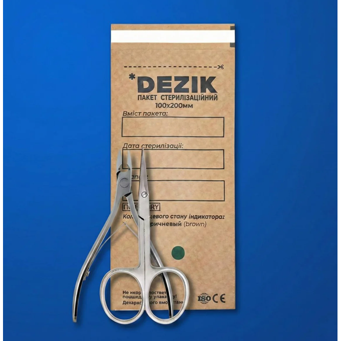 DEZIK sterilizavimo vokai-maišeliai su išoriniais indikatoriais, 100*200 (rudi) mm., 100 vnt. (MADE IN UKRAINE) 1 DEZIK sterilizavimo vokai-maišeliai su išoriniais indikatoriais, 100*200 (rudi) mm., 100 vnt. (MADE IN UKRAINE) 1