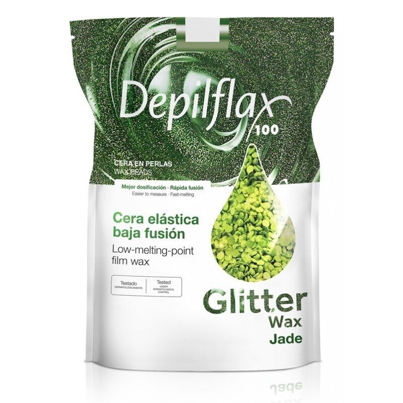 DEPILFLAX žemos lydymosi temperatūros žėrintis elastinis vaškas profesionalioms depiliacijos procedūroms GLITTER WAX, 1 kg. DEPILFLAX žemos lydymosi temperatūros žėrintis elastinis vaškas profesionalioms depiliacijos procedūroms GLITTER WAX, 1 kg.