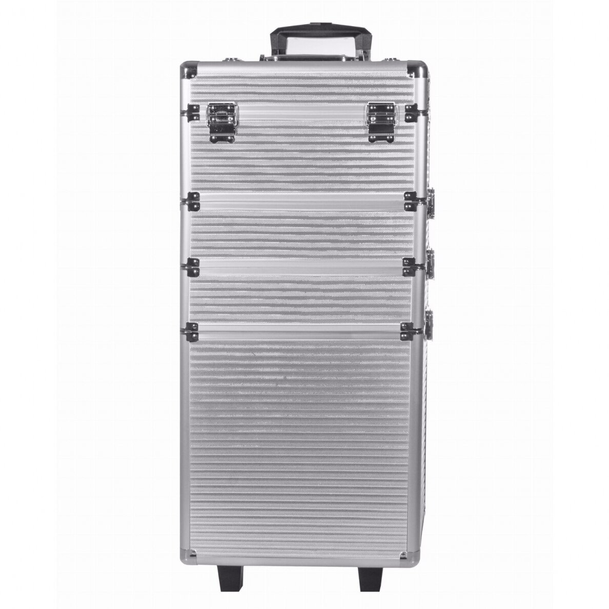 Didelis 4 dalių lagaminas kosmetikai XXXL 4in1 SILVER 3 Didelis 4 dalių lagaminas kosmetikai XXXL 4in1 SILVER 3