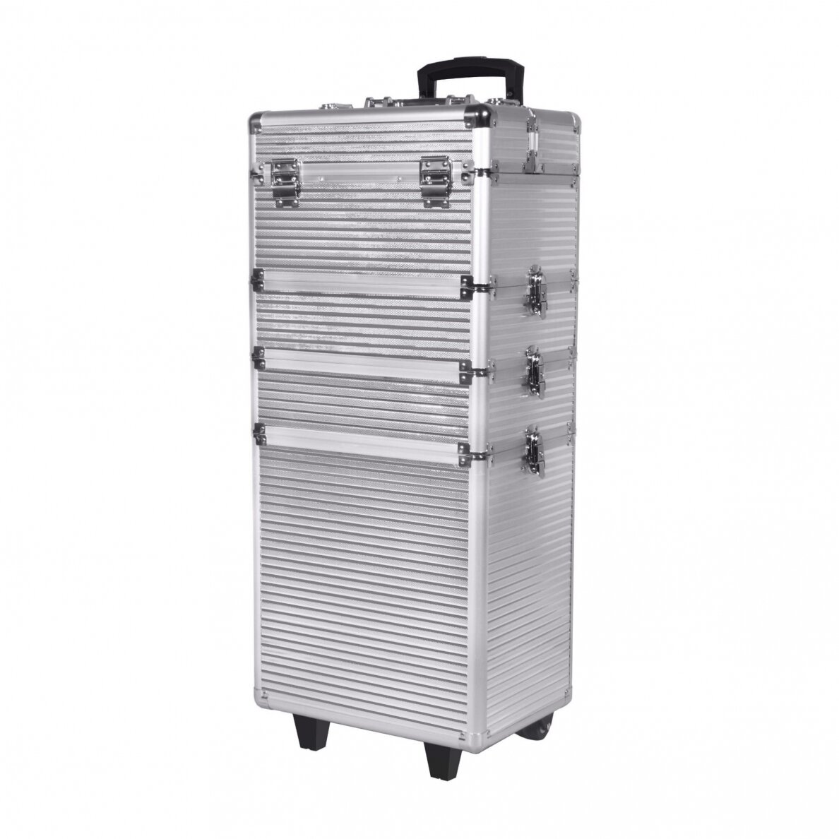 Didelis 4 dalių lagaminas kosmetikai XXXL 4in1 SILVER 6 Didelis 4 dalių lagaminas kosmetikai XXXL 4in1 SILVER 6