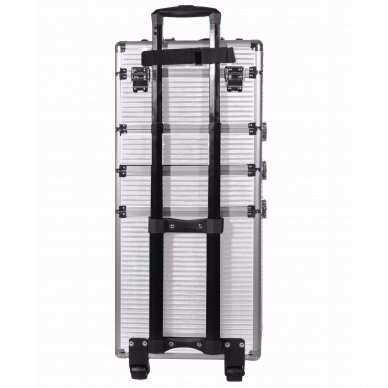 Didelis 4 dalių lagaminas kosmetikai XXXL 4in1 SILVER 4 Didelis 4 dalių lagaminas kosmetikai XXXL 4in1 SILVER 4