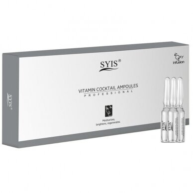 SYIS drėkinantis ir odą šviesinantis vitaminų kokteilis ampulėse, 10*3 ml. SYIS drėkinantis ir odą šviesinantis vitaminų kokteilis ampulėse, 10*3 ml.