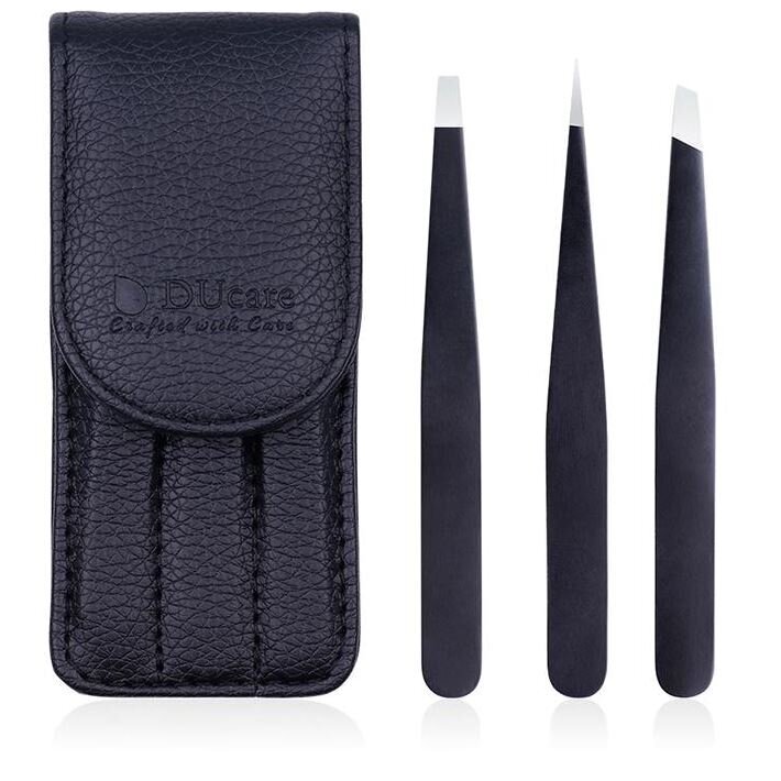DUcare pincetų rinkinys su dėkliuku BLACK3 DUcare pincetų rinkinys su dėkliuku BLACK3