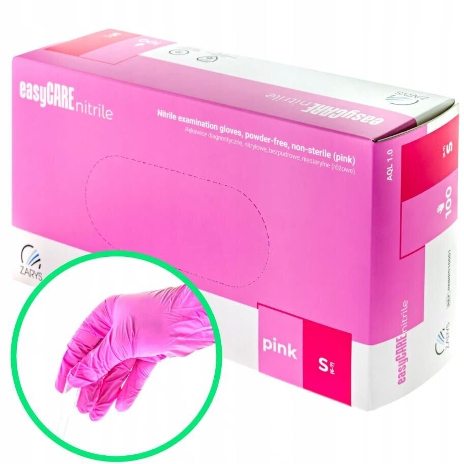 EASYCARE vienkartinės nitrilinės pirštinės PINK 1 EASYCARE vienkartinės nitrilinės pirštinės PINK 1