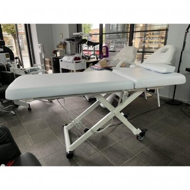 Profesionalus elektrinis masažo stalas-gultas AZZURRO 329E (1 variklis), baltos spalvos 6 Profesionalus elektrinis masažo stalas-gultas AZZURRO 329E (1 variklis), baltos spalvos 6