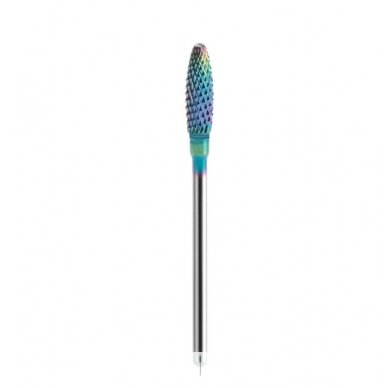 EXO PROFESSIONAL kietmetalio frezos antgalis manikiūro darbams RAINBOW 15 EXO PROFESSIONAL kietmetalio frezos antgalis manikiūro darbams RAINBOW 15