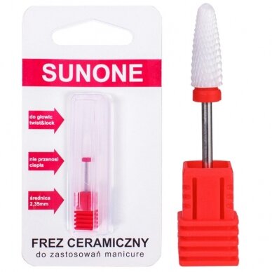 SUNONE profesionalus keramikinis frezos antgalis manikiūrui ovalus 6,0 mm SOFT SUNONE profesionalus keramikinis frezos antgalis manikiūrui ovalus 6,0 mm SOFT