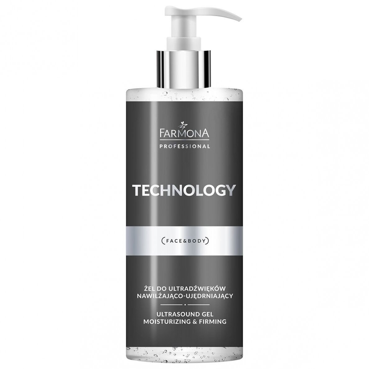 FARMONA TECHNOLOGY drėkinamasis ir stangrinamasis ultragarso gelis, 500 ml. FARMONA TECHNOLOGY drėkinamasis ir stangrinamasis ultragarso gelis, 500 ml.