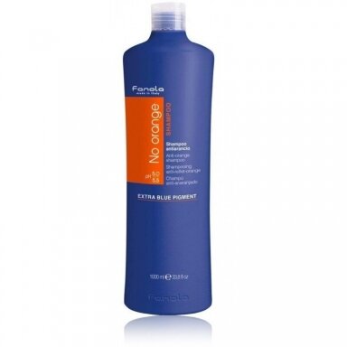 FANOLA NO ORANGE SHAMPOO šampūnas neutralizuojantis oranžinius atspalvius, 1000 ml.