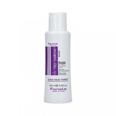 FANOLA NO YELLOW spalvos neutralizavimo kaukė šviesiems plaukams, 100 ml. FANOLA NO YELLOW spalvos neutralizavimo kaukė šviesiems plaukams, 100 ml.