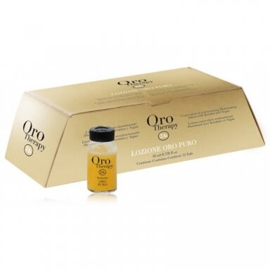 FANOLA ORO THERAPY Lozione Oro Puro ampulės pažeistiems plaukams 12 x 10 ml. FANOLA ORO THERAPY Lozione Oro Puro ampulės pažeistiems plaukams 12 x 10 ml.