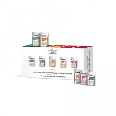 FARMONA koncentratų rinkinys odos priežiūrai DERMA ACNE+ *2, HYDRA QUEST *2, AMBER LAVI *2, SKALPEL *2, DERMACOS *2) 10x5 ml. FARMONA koncentratų rinkinys odos priežiūrai DERMA ACNE+ *2, HYDRA QUEST *2, AMBER LAVI *2, SKALPEL *2, DERMACOS *2) 10x5 ml.