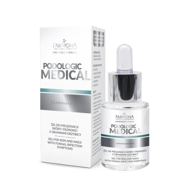 FARMONA PODOLOGIC MEDICAL raminantis ir regeneruojantis gelis odos ir nagų priežiūrai nuo mikozės (grybelio), 15ml FARMONA PODOLOGIC MEDICAL raminantis ir regeneruojantis gelis odos ir nagų priežiūrai nuo mikozės (grybelio), 15ml