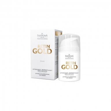 FARMONA RETIN GOLD stangrinantis ir skaistinantis paakių kremas (50+), 50 ml. FARMONA RETIN GOLD stangrinantis ir skaistinantis paakių kremas (50+), 50 ml.