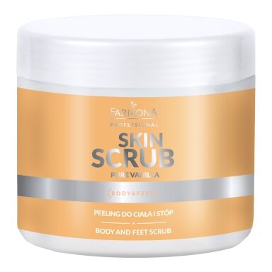 FARMONA SKIN SCRUB PURE VANILLA kūno ir pėdų šveitiklis, 500 g