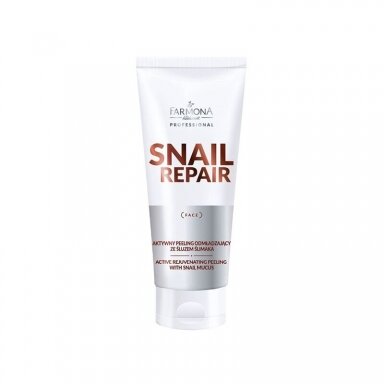 FARMONA SNAIL REPAIR aktyvusis jauninamasis veido šveitiklis pilingas su sraigių gleivėmis, 200 ml FARMONA SNAIL REPAIR aktyvusis jauninamasis veido šveitiklis pilingas su sraigių gleivėmis, 200 ml