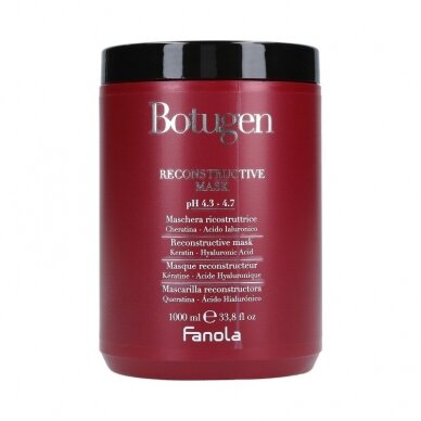 FANOLA BOTUGEN Botolife Kaukė pažeistiems ir lūžinėjantiems plaukams, 1000 ml. FANOLA BOTUGEN Botolife Kaukė pažeistiems ir lūžinėjantiems plaukams, 1000 ml.