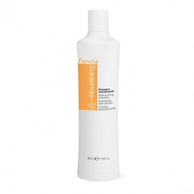 FANOLA NOURISHING restruktūrizuojantis šampūnas, 350 ml. FANOLA NOURISHING restruktūrizuojantis šampūnas, 350 ml.