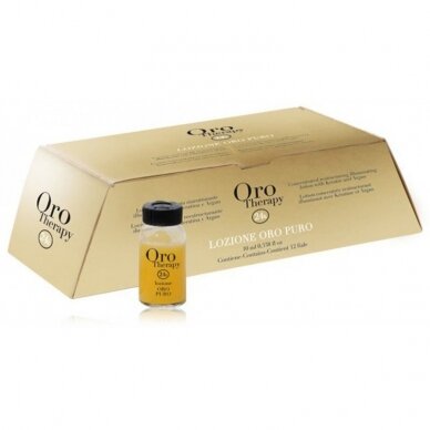 FANOLA ORO THERAPY Lozione Oro Puro ampulės pažeistiems plaukams 12 x 10 ml. FANOLA ORO THERAPY Lozione Oro Puro ampulės pažeistiems plaukams 12 x 10 ml.