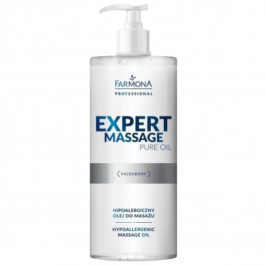 FARMONA EXPERT MASSAGE hipoaleginis PURE OIL masažo aliejus kūnui, 500 ml. FARMONA EXPERT MASSAGE hipoaleginis PURE OIL masažo aliejus kūnui, 500 ml.