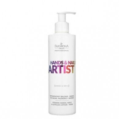 FARMONA HANDS & NAILS ARTIST vitaminų balzamas-kaukė rankoms ir nagams, 280 ml. FARMONA HANDS & NAILS ARTIST vitaminų balzamas-kaukė rankoms ir nagams, 280 ml.