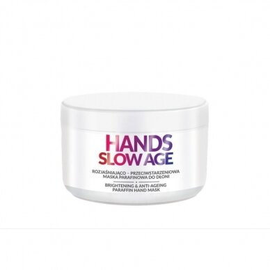 FARMONA HANDS SLOW AGE stabdanti senėjimą ir skaistinanti odą parafino kaukė rankoms, 300 ml. FARMONA HANDS SLOW AGE stabdanti senėjimą ir skaistinanti odą parafino kaukė rankoms, 300 ml.