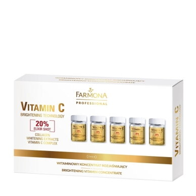 FARMONA PROFESSIONAL VITAMIN C linijos skaistinamasis koncentratas veidui serumas FARMONA PROFESSIONAL VITAMIN C linijos skaistinamasis koncentratas veidui serumas
